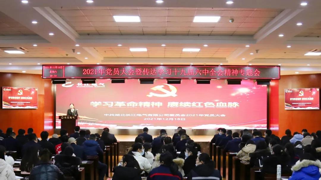 学习革命精神 赓续红色血脉 | 新莆京wns8888党委召开全体党员大会暨十九届六中全会精神宣贯专题会